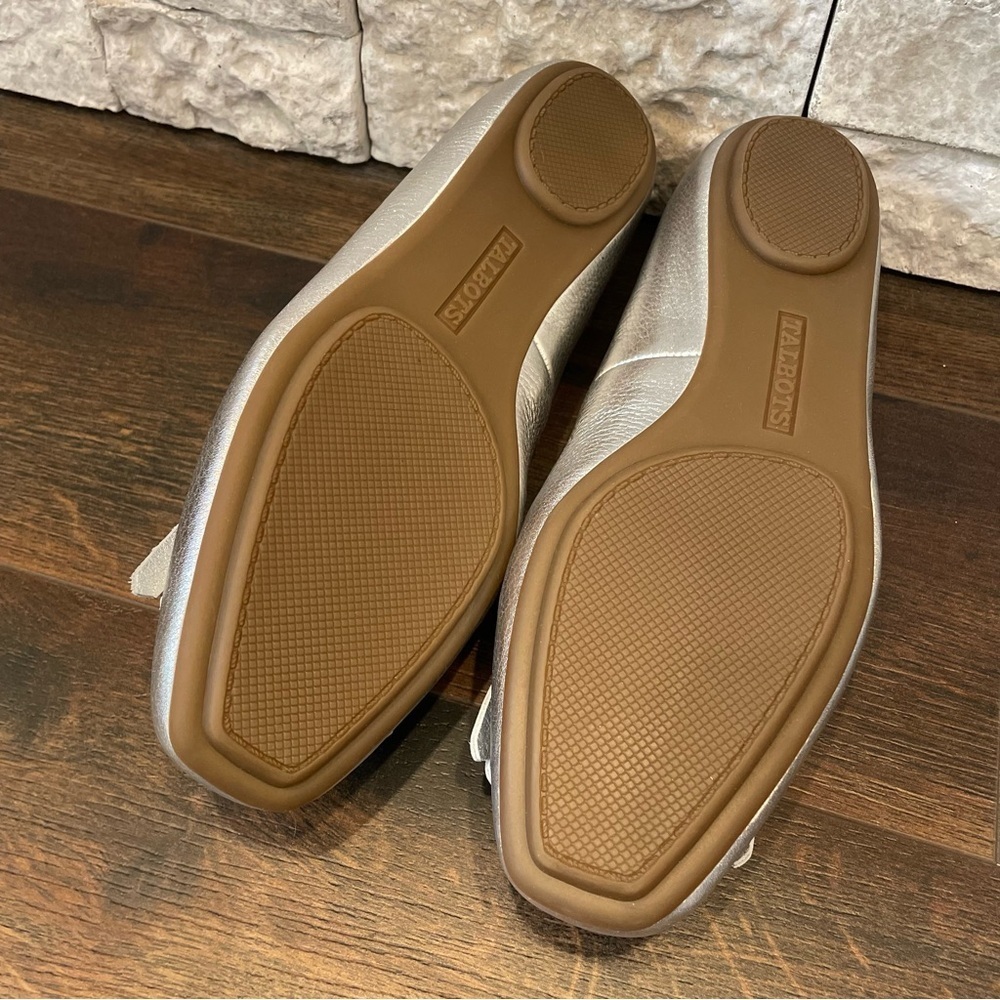 Talbots Metallic Leather Loafers Size 6 - Picture 3 of 6